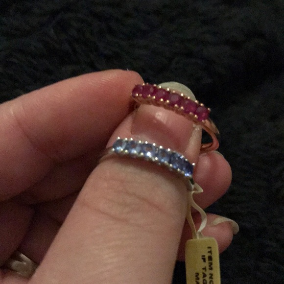 2 Rings RUBY AND AAA TANZANITE - Picture 3 of 5